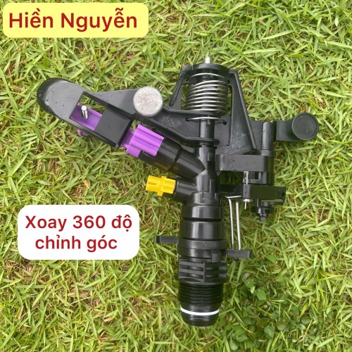 Béc BT146 béc tưới phun mưa gắn ống 27 bán kính phun từ 10-14m 1 bên xoay tròn 360 độ hoặc chỉnh góc