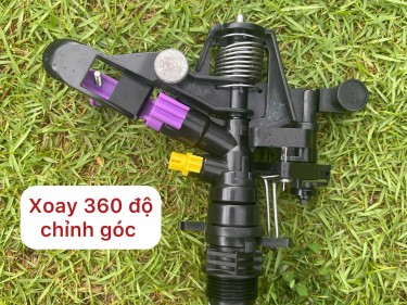Béc BT146 béc tưới phun mưa gắn ống 27 bán kính phun từ 10-14m 1 bên xoay tròn 360 độ hoặc chỉnh góc
