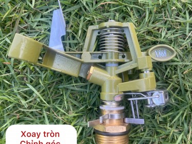 Béc X868 - béc tưới đồng phun mưa gắn ống 27 bán kính 8 đến 12m tưới cỏ, hoa màu, vườn nhỏ