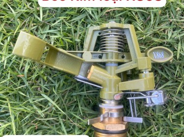 Béc X868 - béc tưới đồng phun mưa gắn ống 27 bán kính 8 đến 12m tưới cỏ, hoa màu, vườn nhỏ